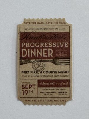 5cm x 3cm - Ticket Dinner