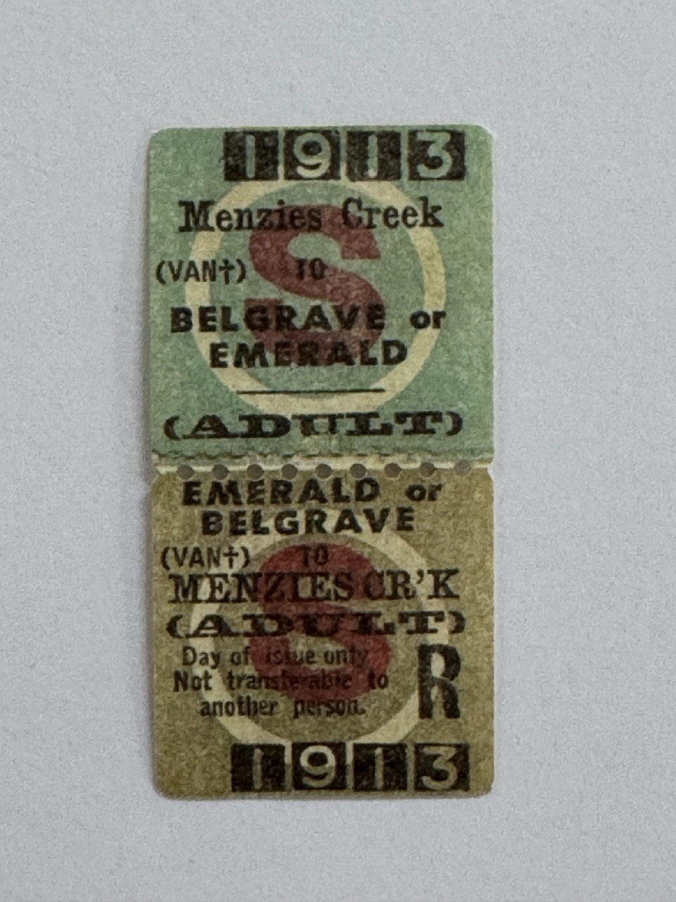 5cm x 2.5cm - Ticket S