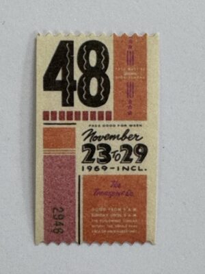 5cm x 3cm - Ticket 48