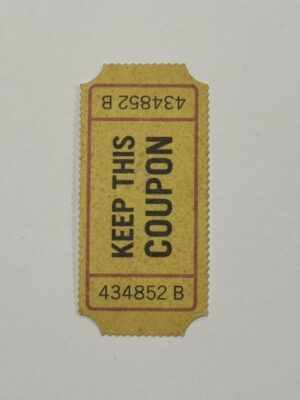 6.5cm x 3cm - Ticket Coupon