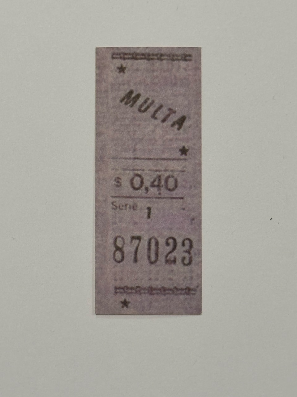 8cm x 3cm - Ticket 87023
