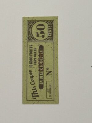 7.5cm x 3cm - Ticket 50