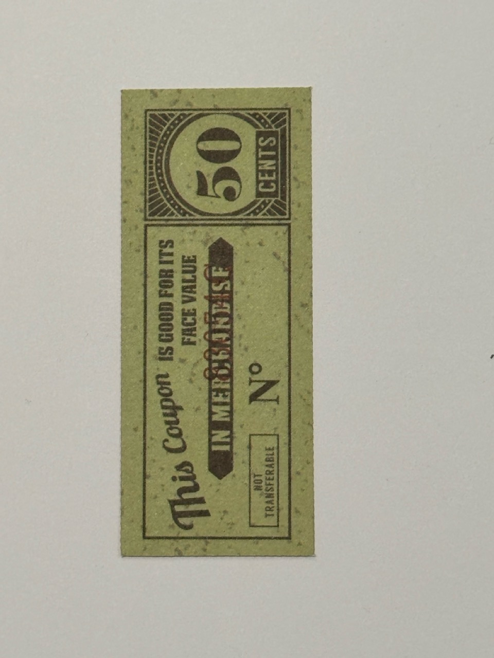 7.5cm x 3cm - Ticket 50
