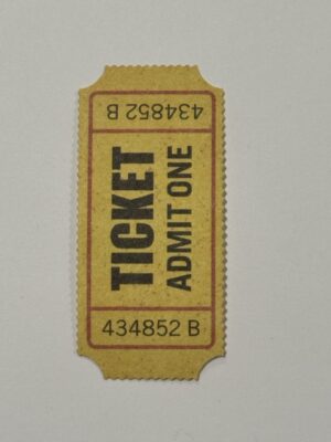 6.5cm x 3cm - Ticket