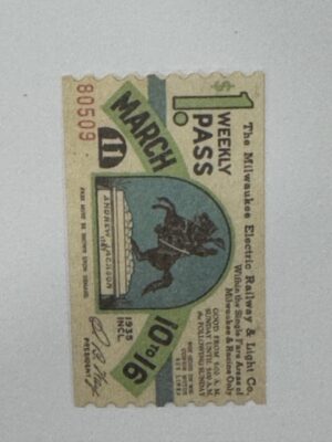 5cm x 3cm - Ticket March 10