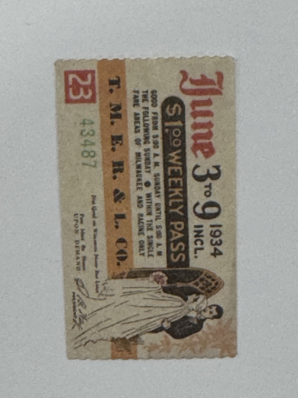 5cm x 3cm - Ticket June 3