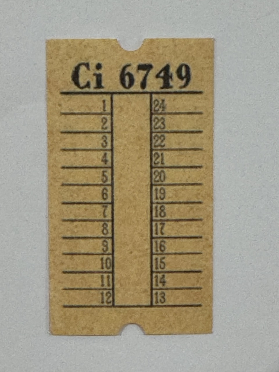 5cm x 3cm - Ticket 6749
