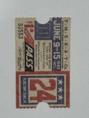 5cm x 3cm - Ticket June 9