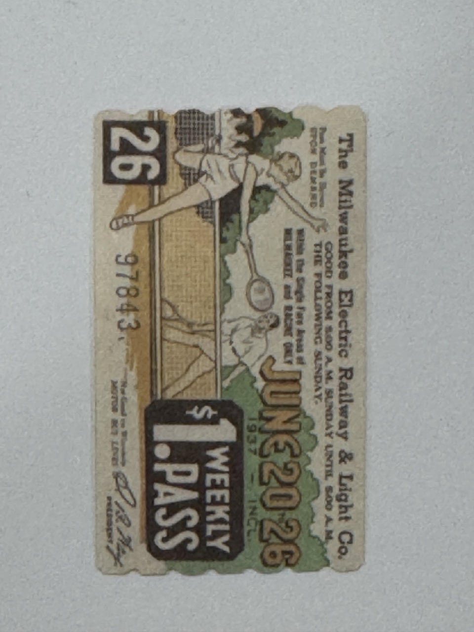5cm x 3cm - Ticket June 20