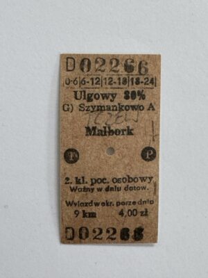 6cm x 3cm - Ticket D02266