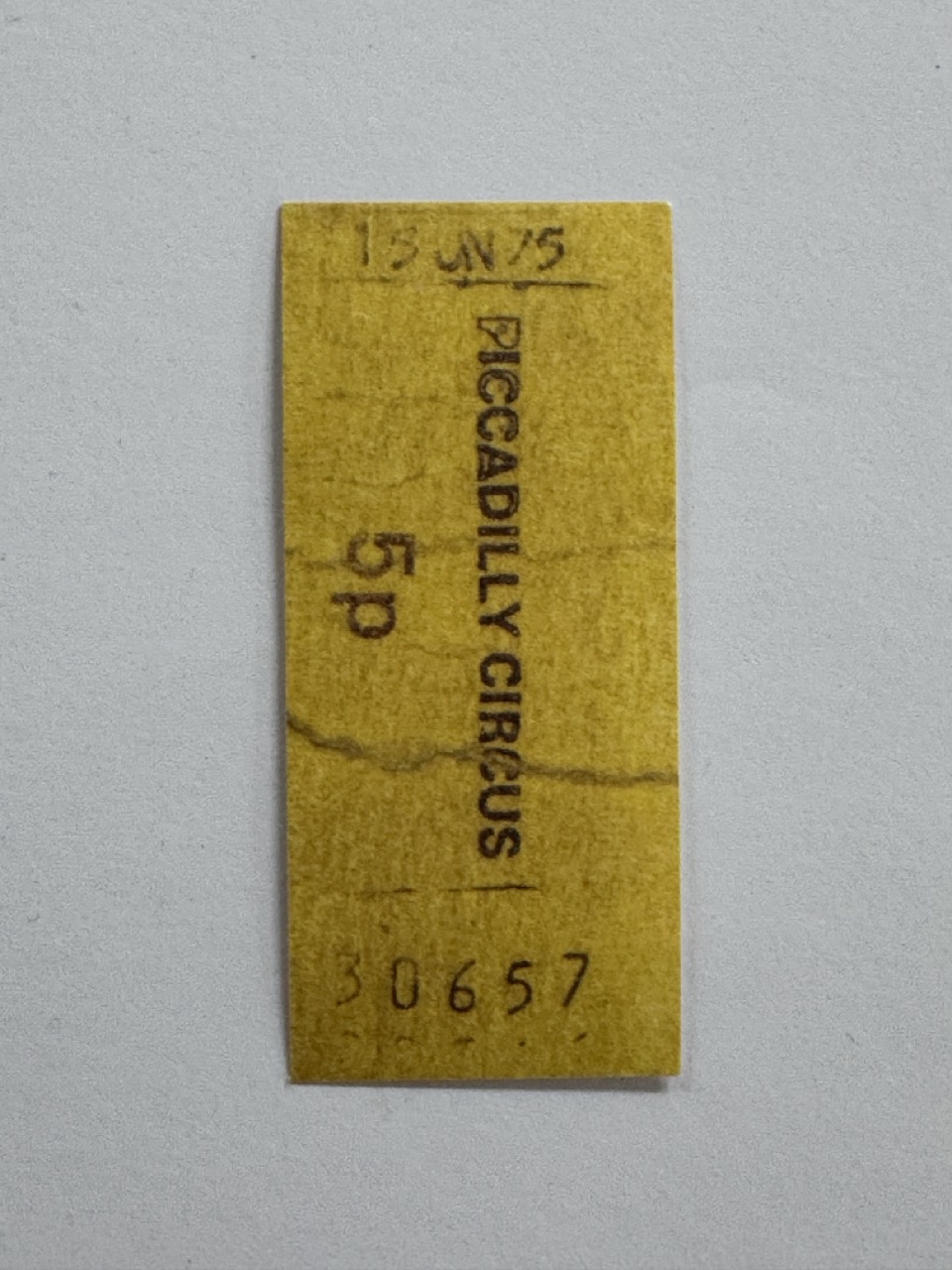 6.75cm x 3cm - Ticket 5p