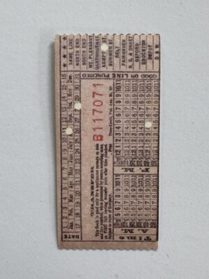 6.25cm x 3cm - Ticket B117071