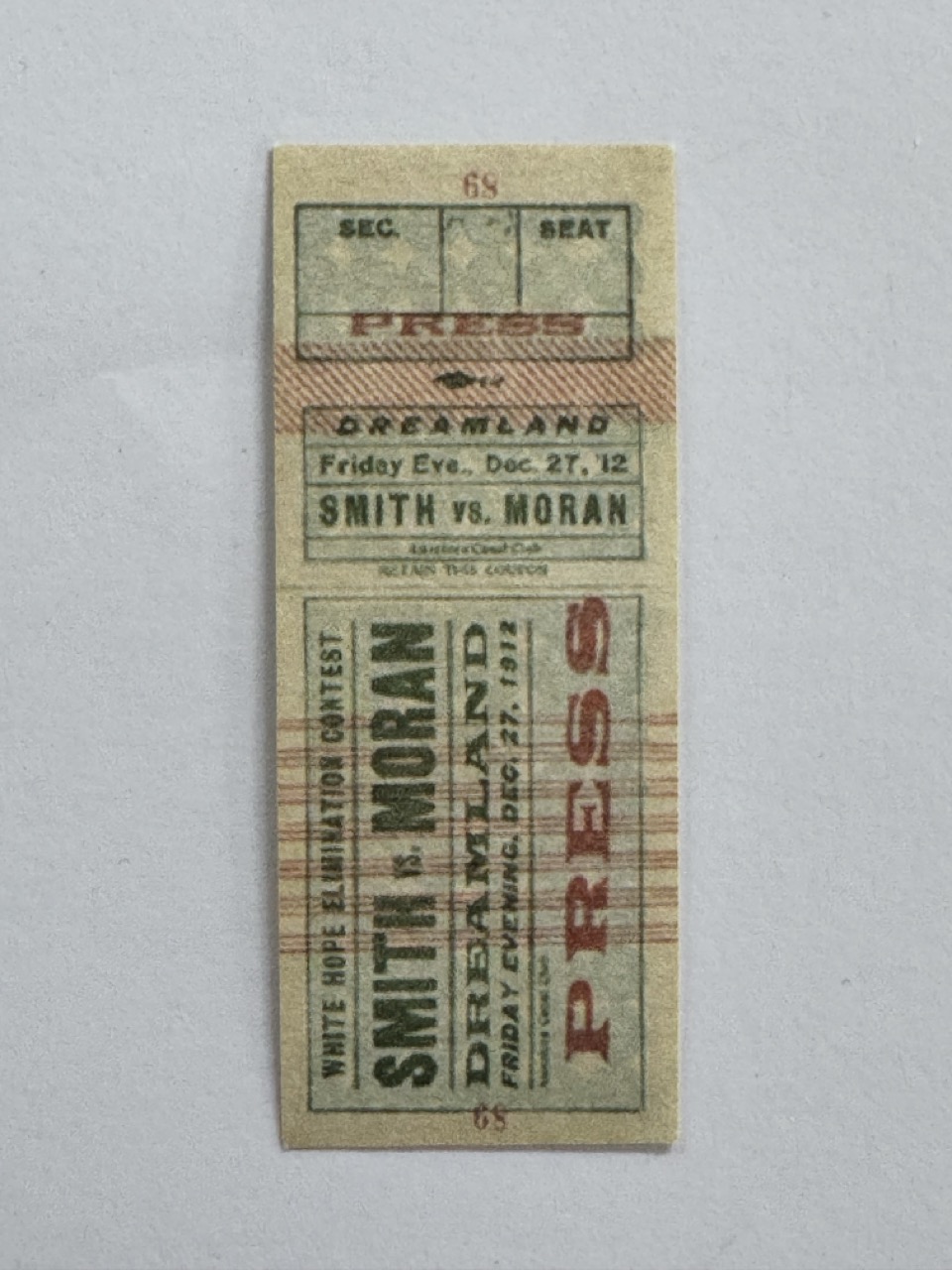 6.5cm x 2.5cm - Ticket Press
