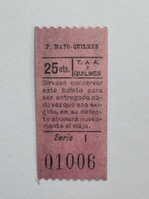 6.5cm x 3cm - Ticket 01006