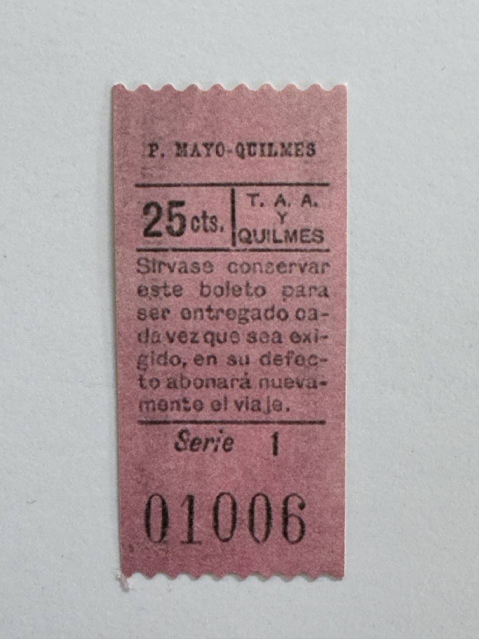 6.5cm x 3cm - Ticket 01006