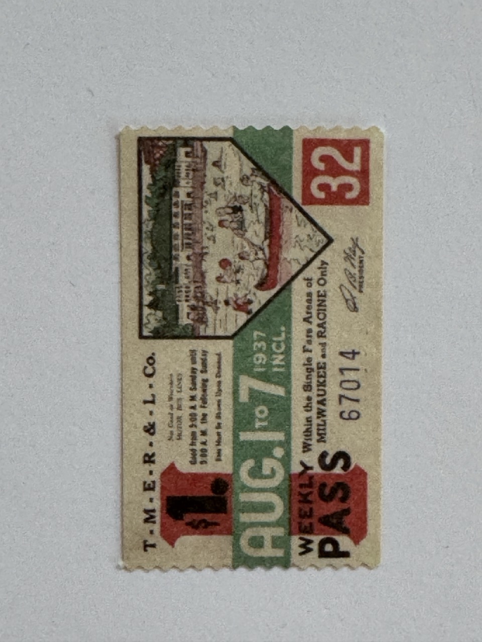 5cm x 3cm - Ticket Aug 1