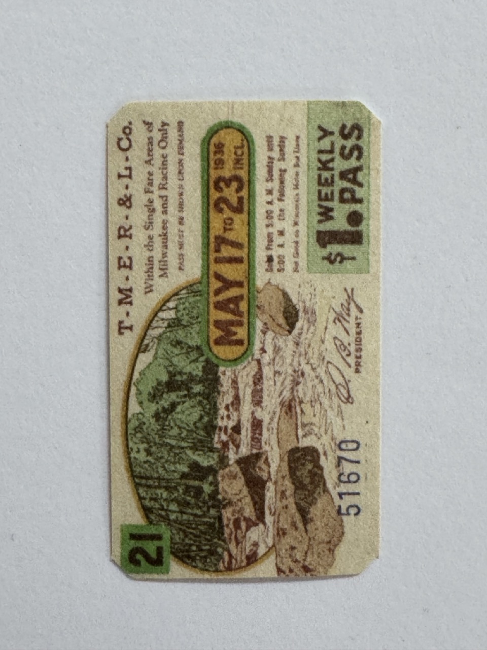 5cm x 3cm - Ticket May 17