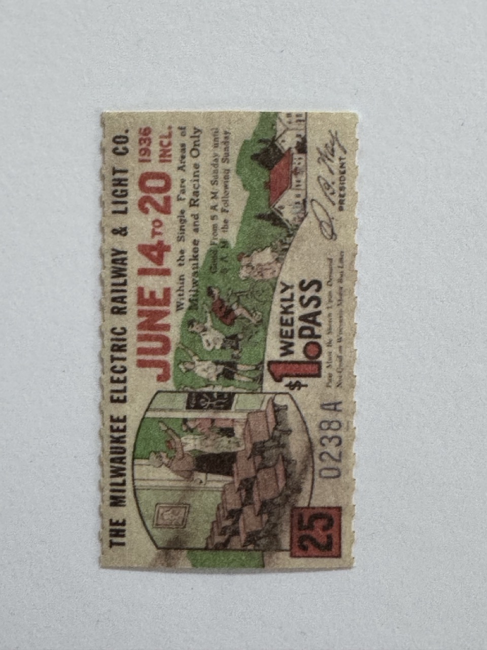 5cm x 3cm - Ticket June 14