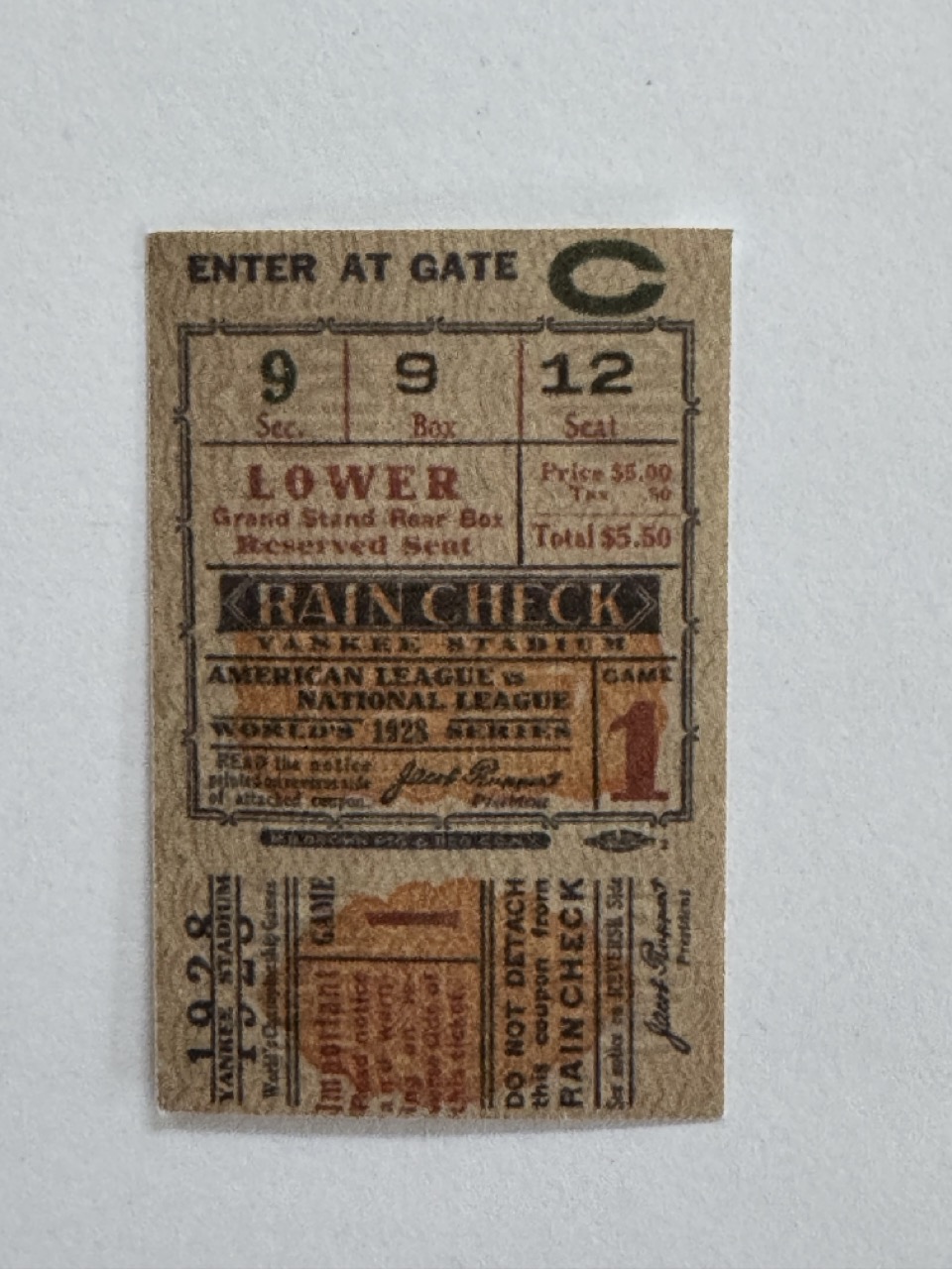 5cm x 3cm - Ticket 9912