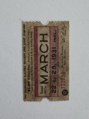 5cm x 3cm - Ticket March