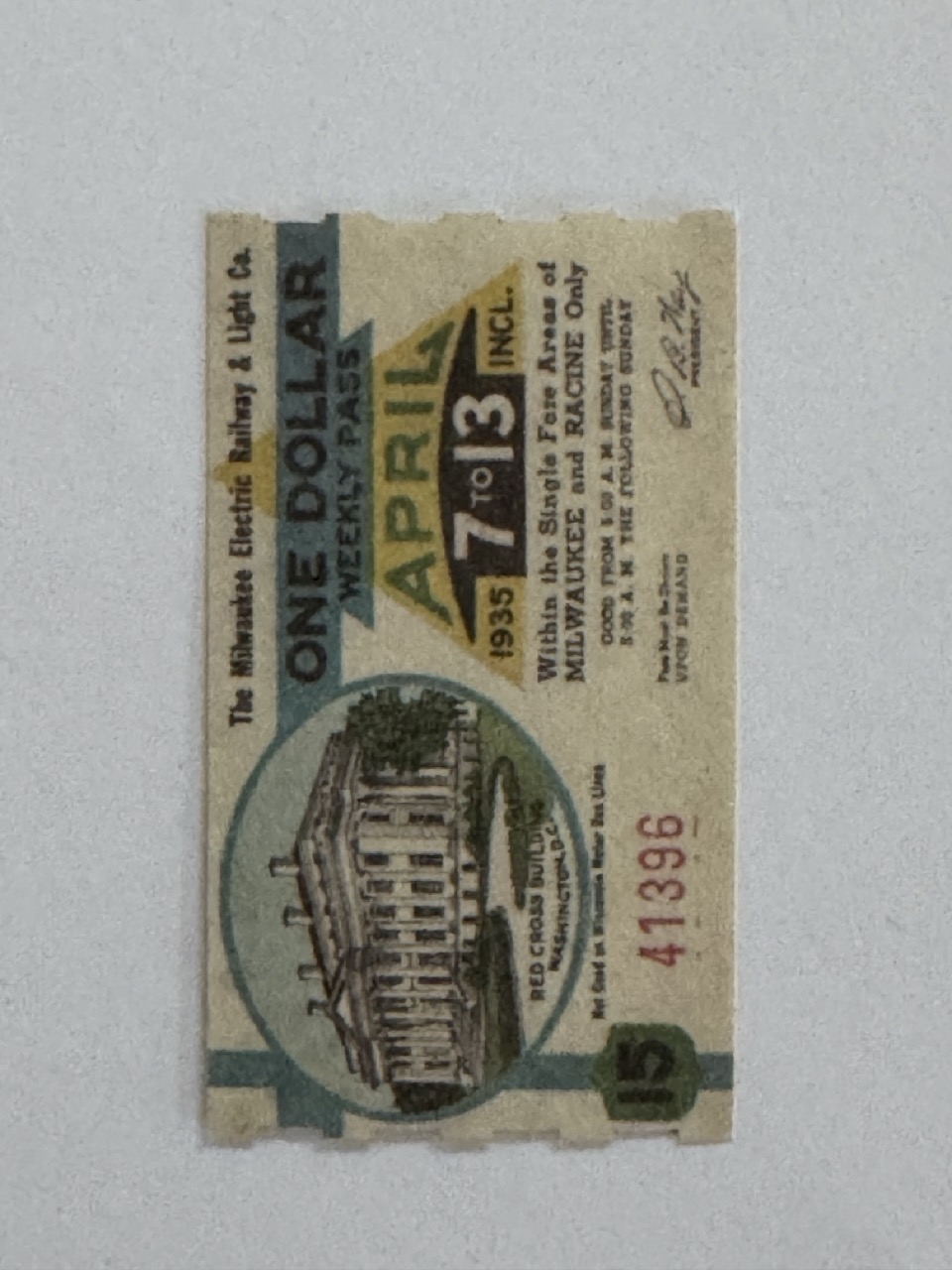 5cm x 3cm - Ticket April 7