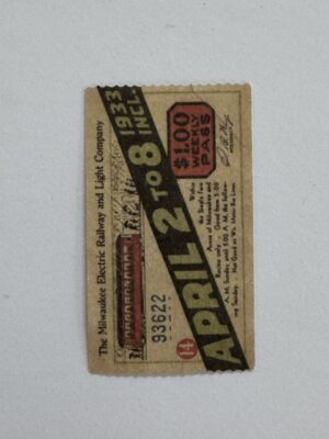 5cm x 3cm - Ticket April 2