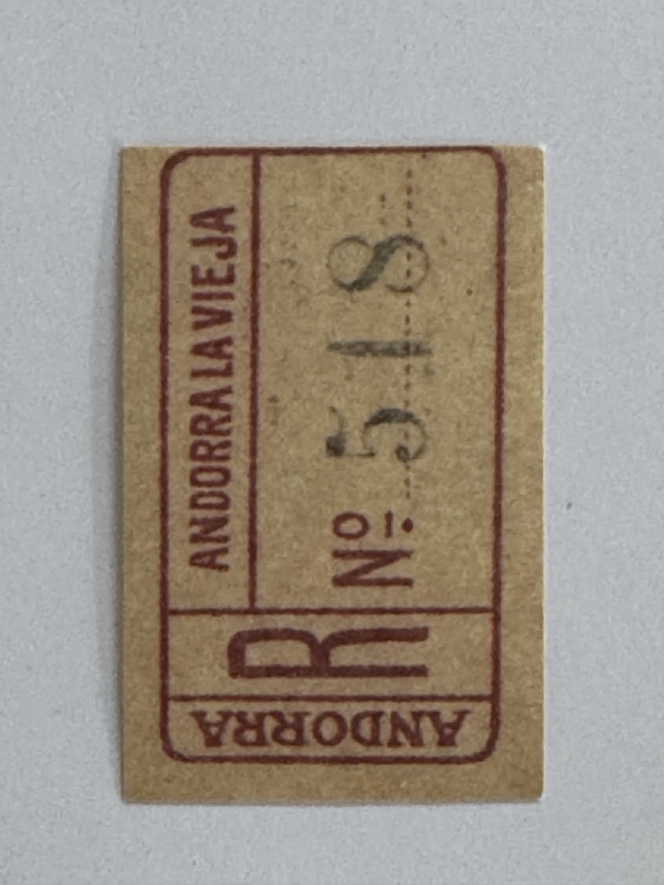 5cm x 3cm - Ticket 518