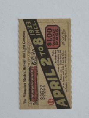 5cm x 3cm - Ticket April 2