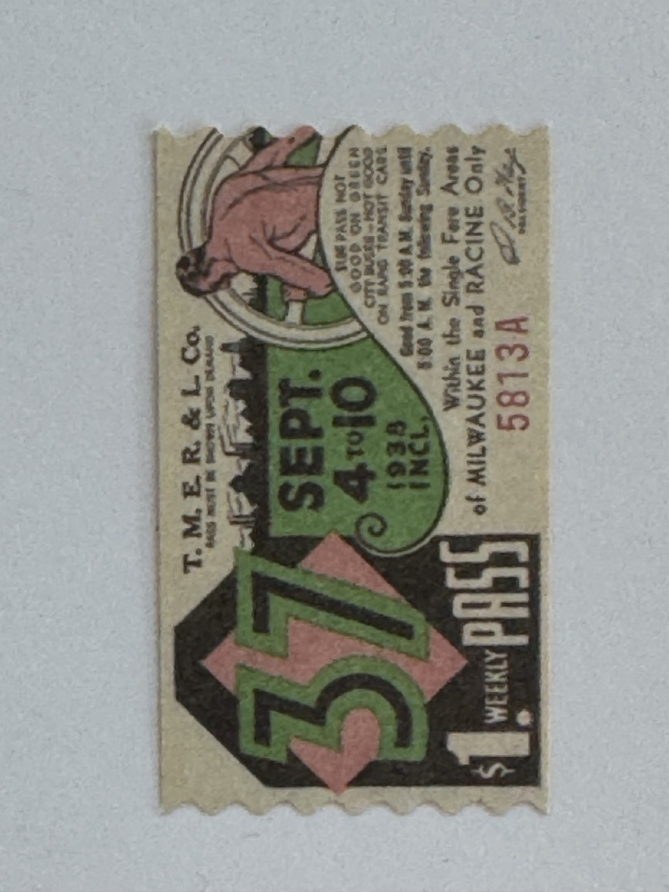5cm x 3cm - Ticket 37