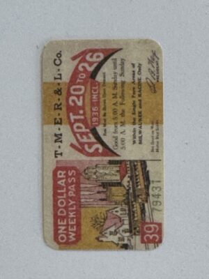 5cm x 3cm - Ticket Sept 20