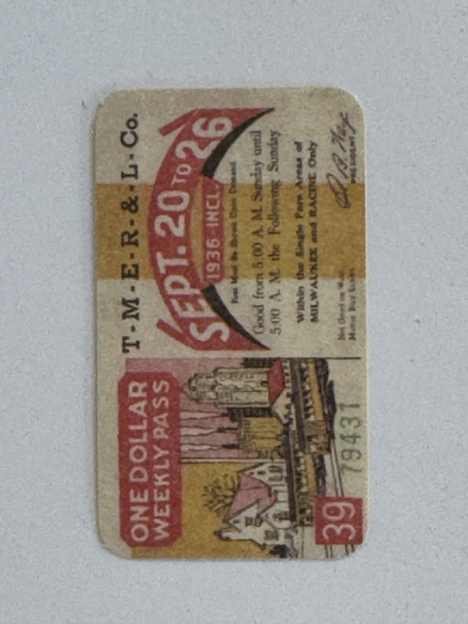 5cm x 3cm - Ticket Sept 20