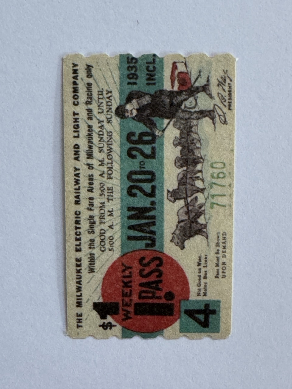 5cm x 3cm - Ticket Jan 20