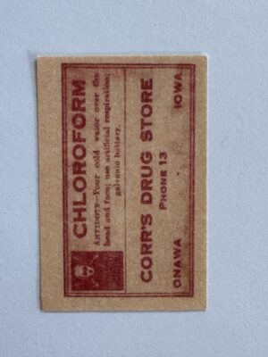 5cm x 3cm - Ticket Chloroform