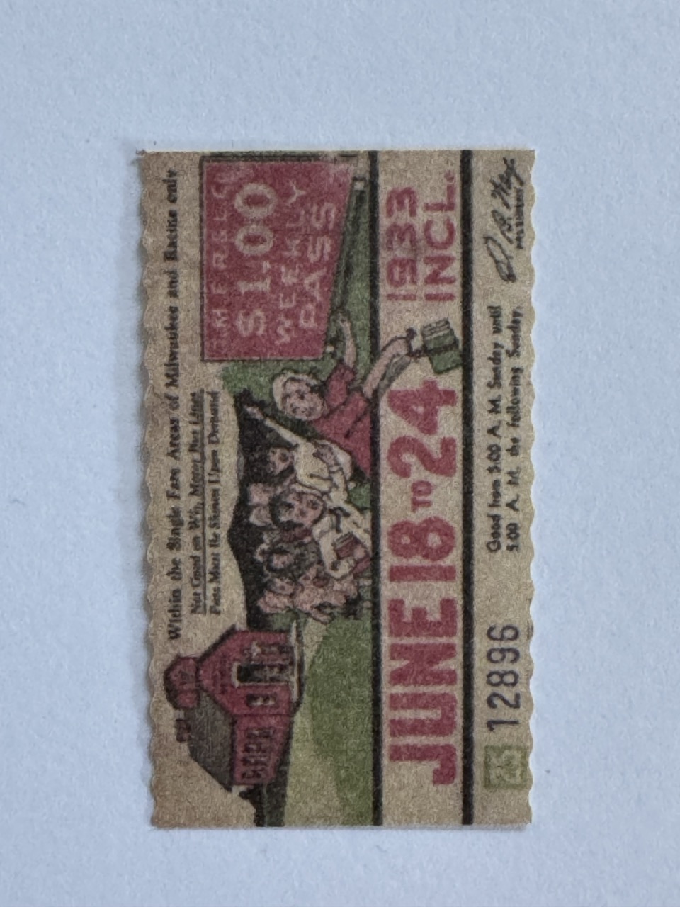 5cm x 3cm - Ticket June 18