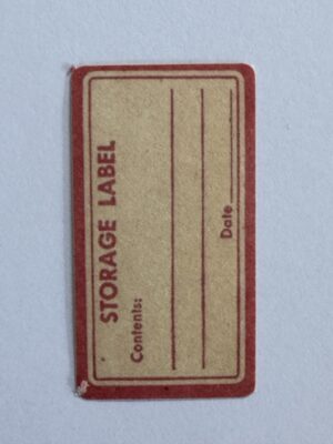 5cm x 3cm - Ticket Storage Label