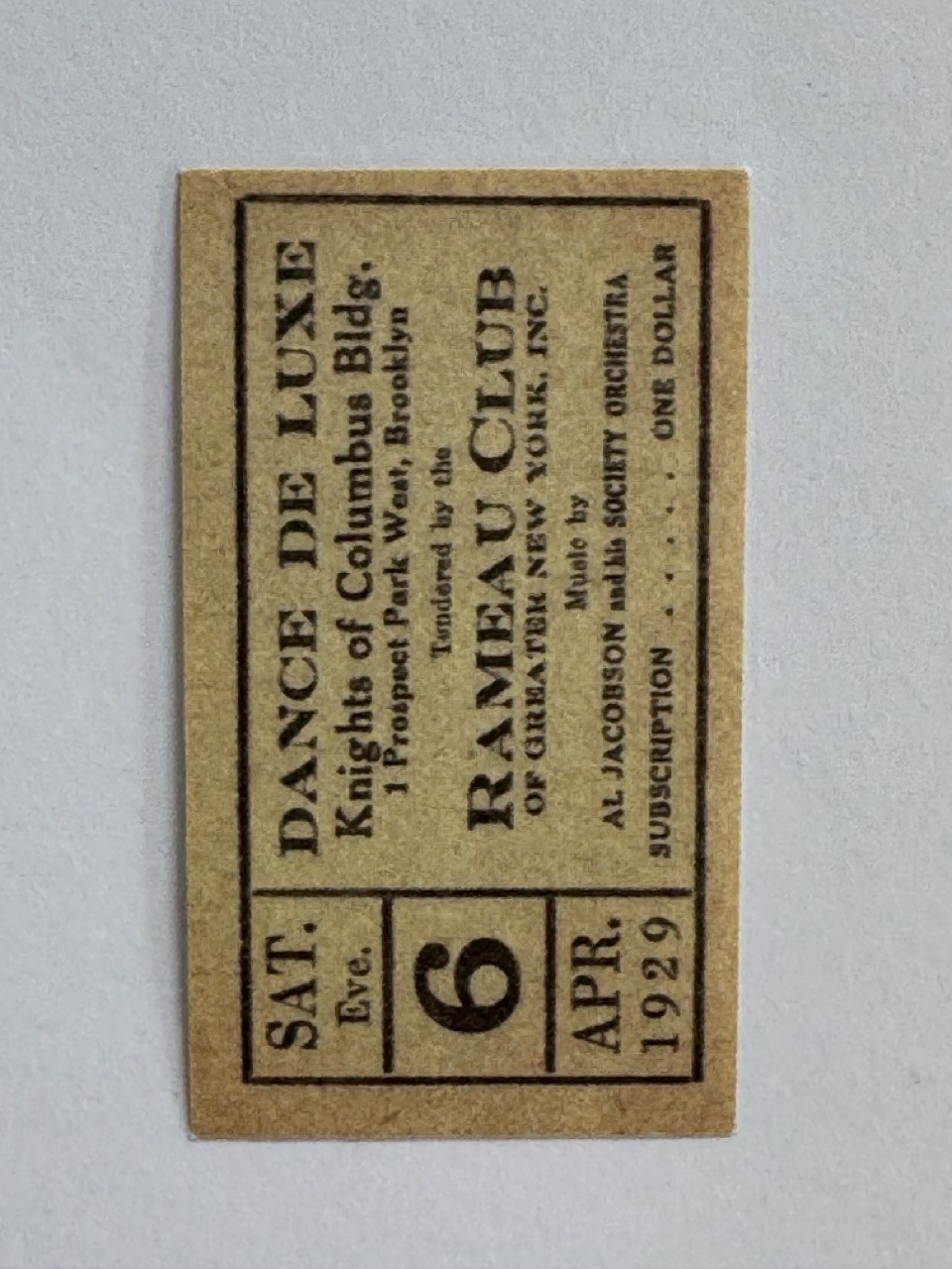 5cm x 3cm - Ticket 6