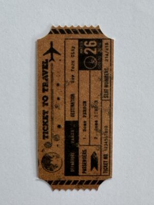 5cm x 2cm - Ticket To Travel