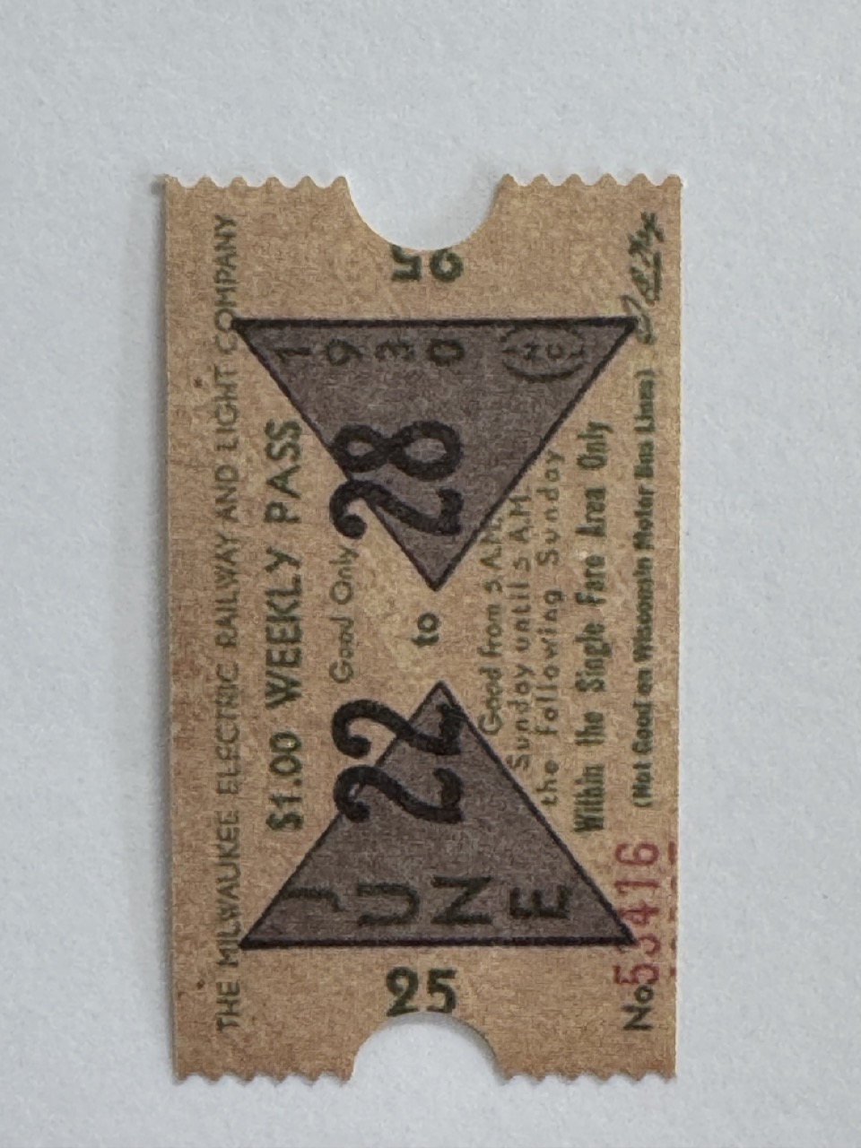 5cm x 3cm - Ticket June 22