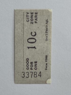 5cm x 2.5cm - Ticket 10c