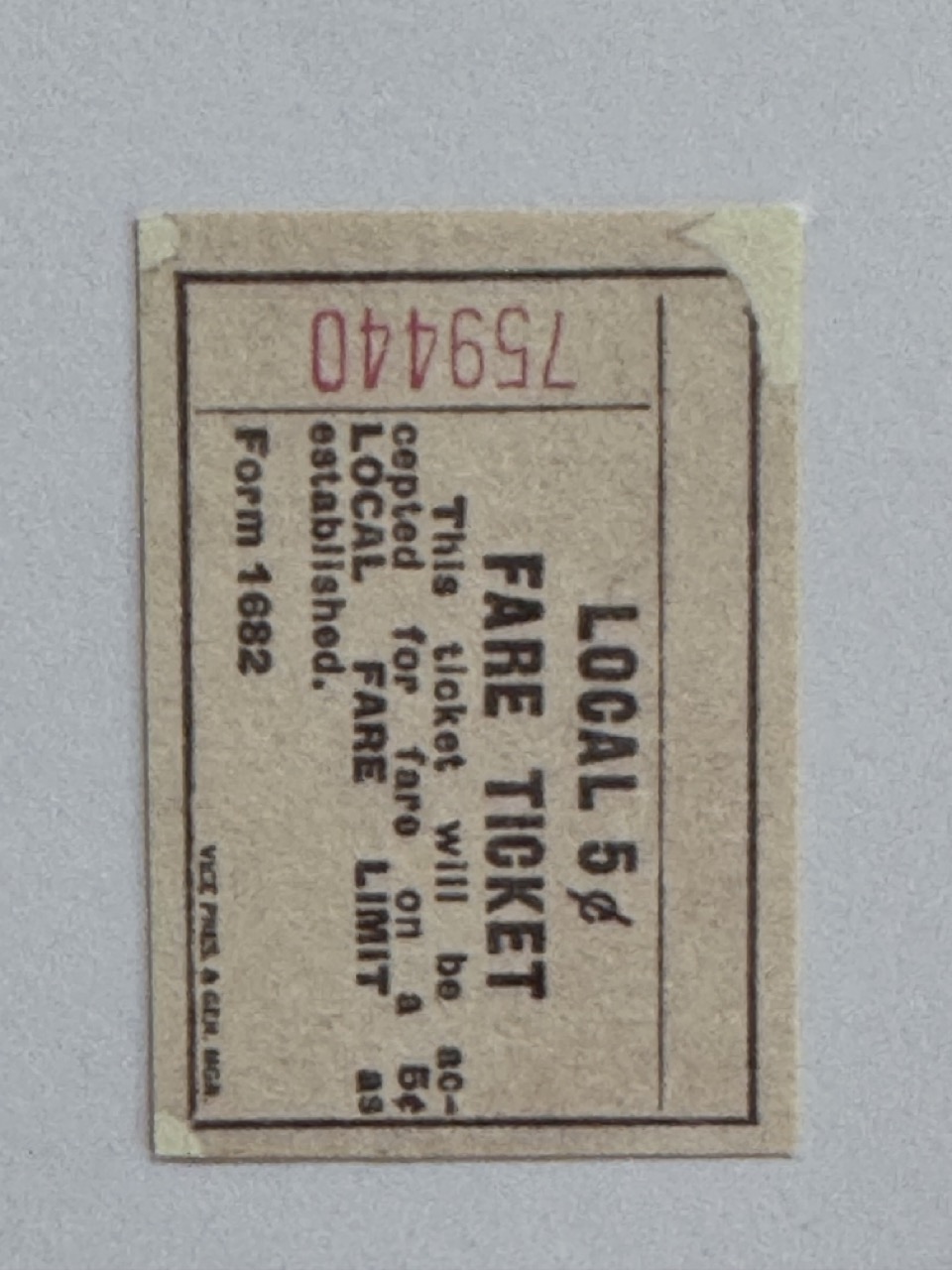 4.5cm x 3cm - Ticket 759440