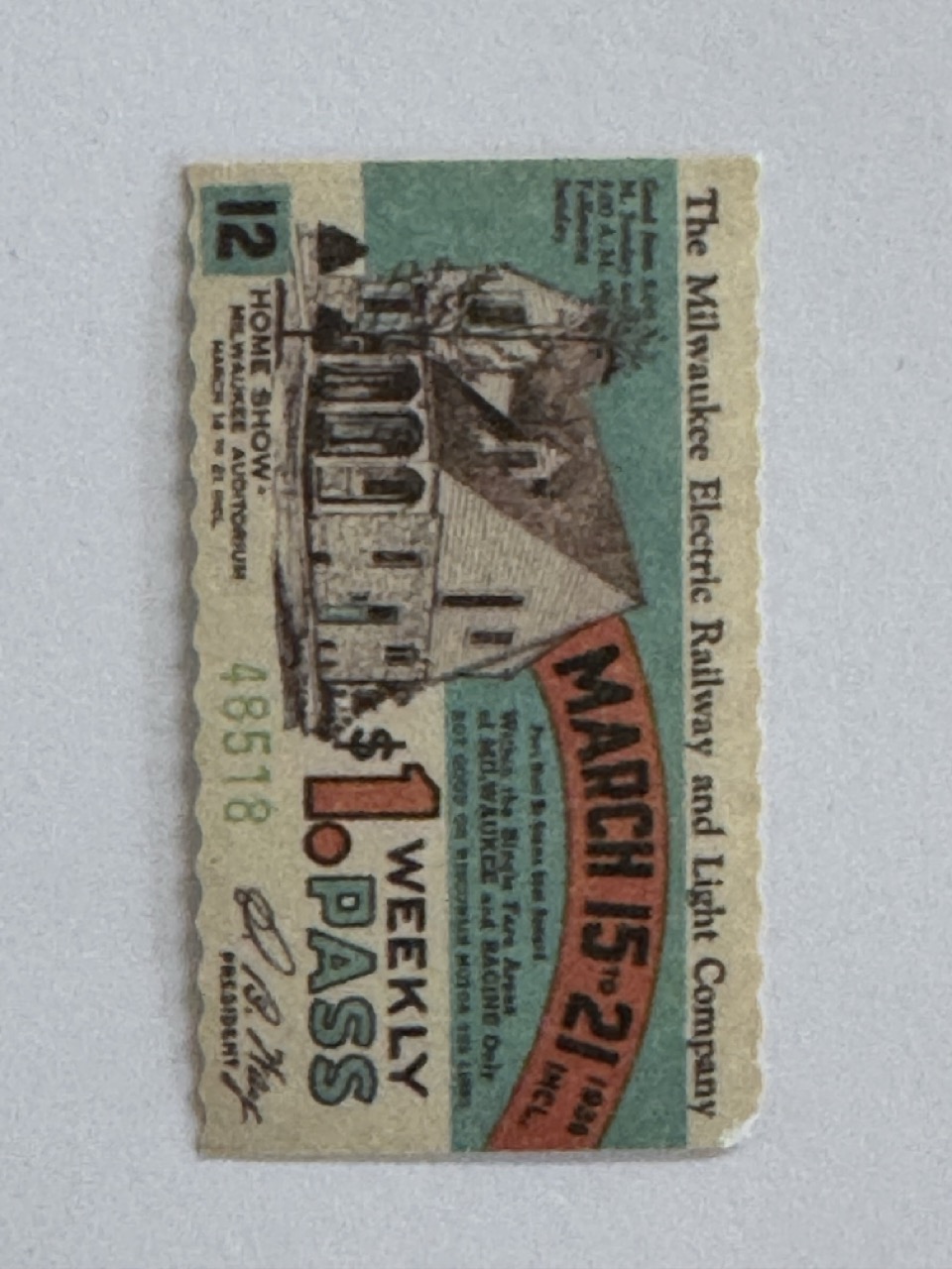 5cm x 3cm - Ticket March 15