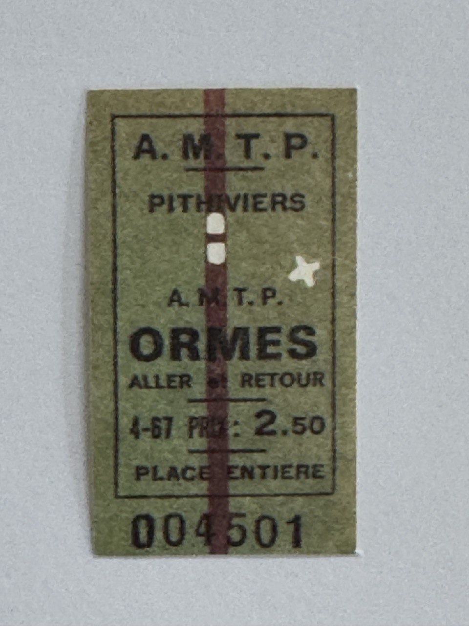 5cm x 3cm - Ticket Ormes