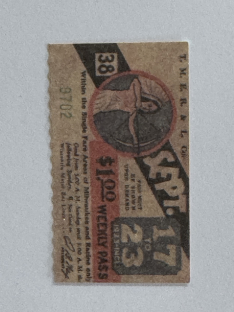 5cm x 3cm - Ticket Sept 17