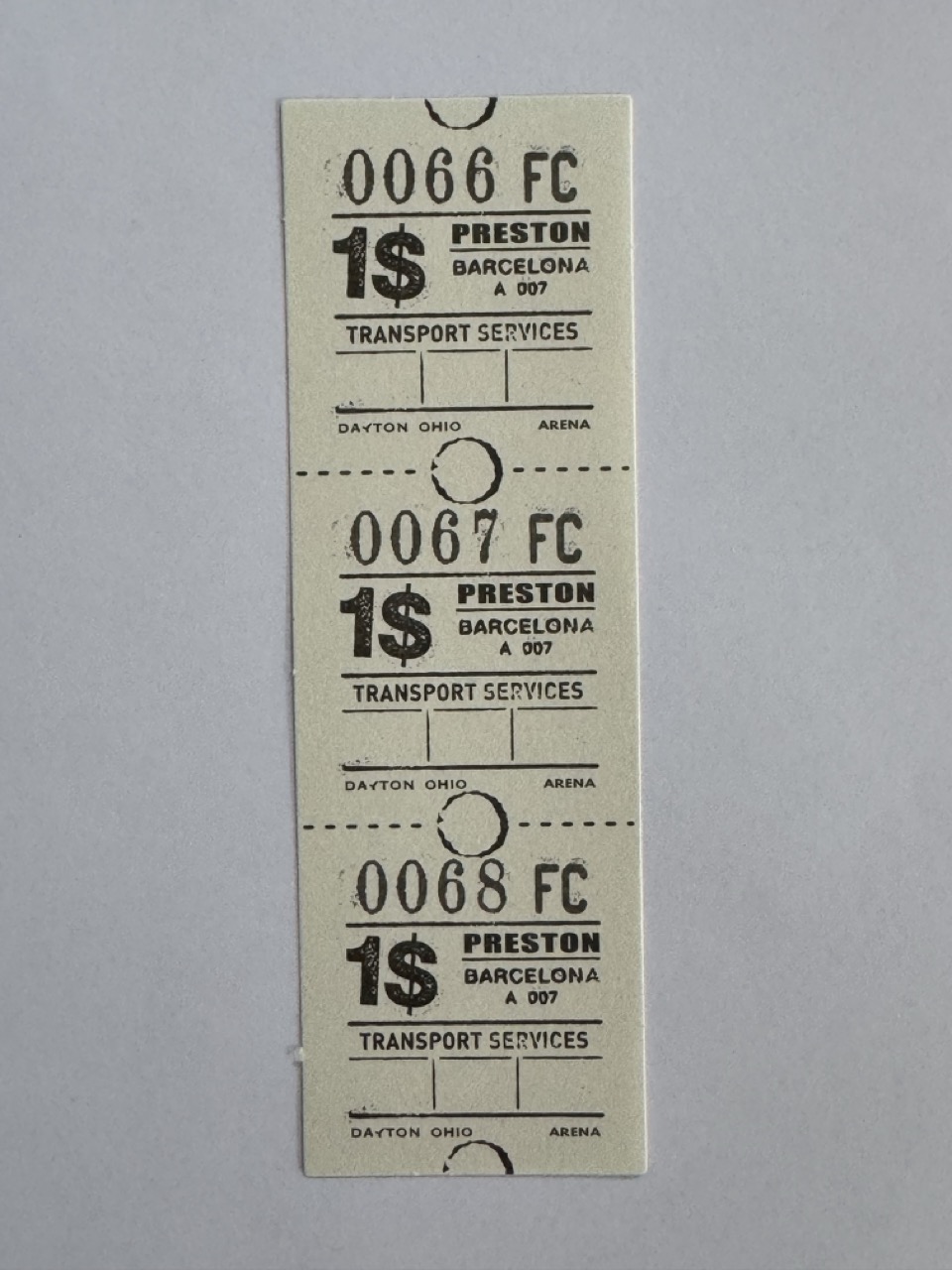 15cm x 5cm - Ticket 0066