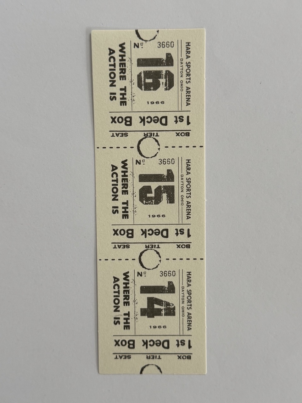 15cm x 5cm - Ticket 16