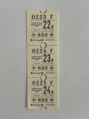 15cm x 5cm - Ticket 22d 23d 24d