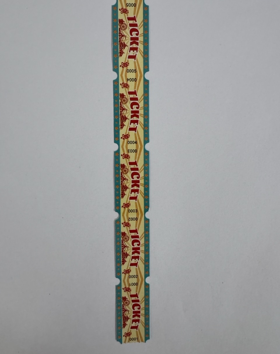 25cm x 2.5cm - 5 x Tickets
