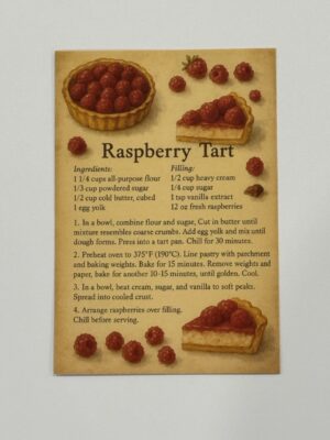 14.5cm x 10cm Post Card - Raspberry Tart