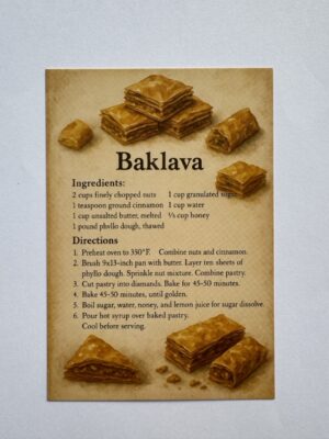 14.5cm x 10cm Post Card - Baklava