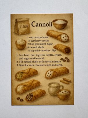 14.5cm x 10cm Post Card - Cannoli